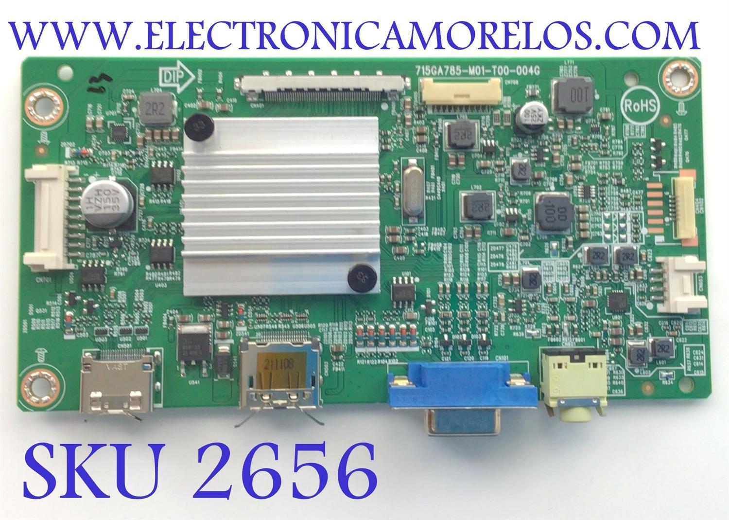 MAIN PARA MONITOR ASUS / NUMERO DE PARTE GQ1CB0U103 / 715GA785-M01-T00-004G / 5724149M0167 / DISPLAY LC238LF4F / MODELO BG249Q
